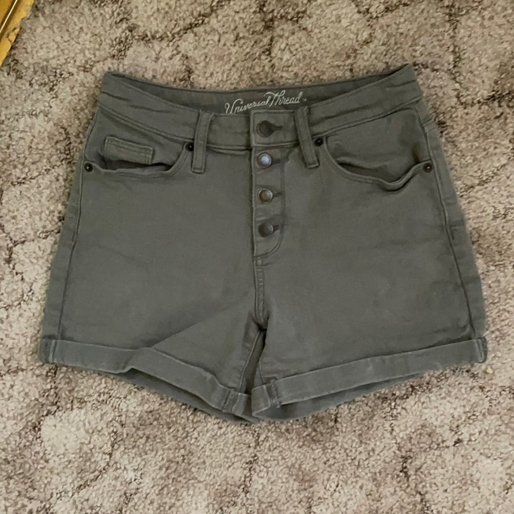 Universal Threads highwaisted curvy shorts.